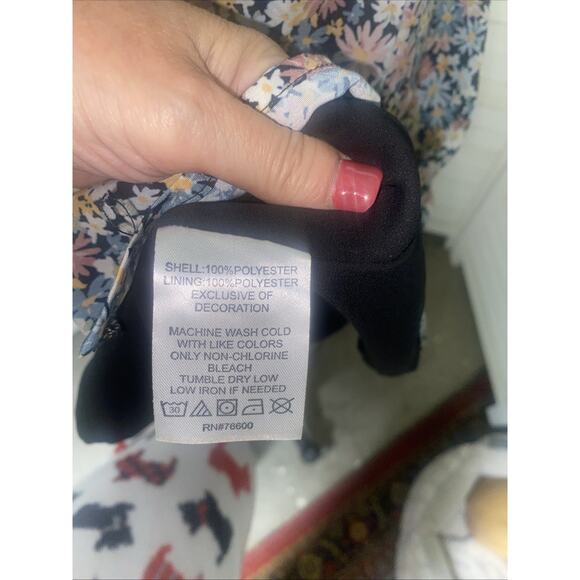 Beyond The Radar Women's Floral Print Split Leg Midi Pencil Dress Lined Large - Picture 11 of 11